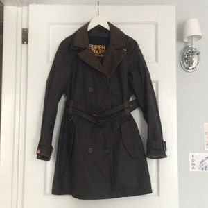 SUPERDRY / Safari Wax MAC Jacket in Brown